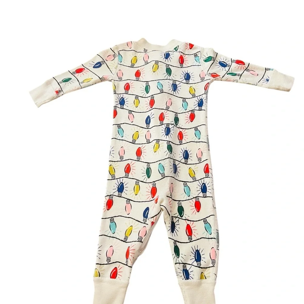Hanna Andersson Cream Multicolor Kids Christmas Pajamas Size 3-6 Months